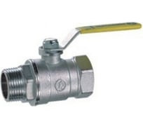 Шаровой кран Giacomini 1, ВН, ручка-рычаг жёлтый, хромированный R254DL R254LX025