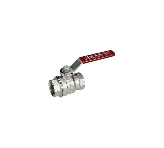 Шаровой кран Giacomini 4, ВВ, ручка-рычаг красный, хромированный R850 R850X031