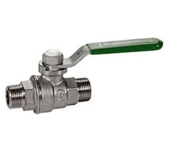 Шаровой кран Giacomini 3/4Н-Н хром, с зеленой рукояткой R253WX034 1