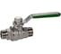 Шаровой кран Giacomini 3/4Н-Н хром, с зеленой рукояткой R253WX034 1