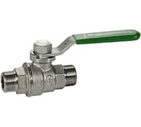 Шаровой кран Giacomini 1 1/4 Н-Н хром, с зеленой рукояткой R253WX036