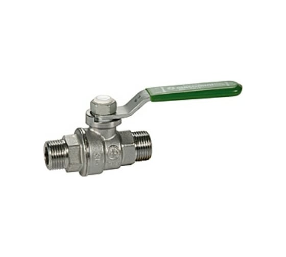 Шаровой кран Giacomini 1 1/4 Н-Н хром, с зеленой рукояткой R253WX036
