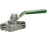 Шаровой кран Giacomini 1 1/4 Н-Н хром, с зеленой рукояткой R253WX036 1