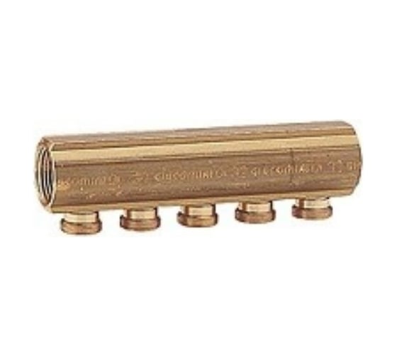 Распределительный коллектор Giacomini 3/4x18/3, латунный R551SY003