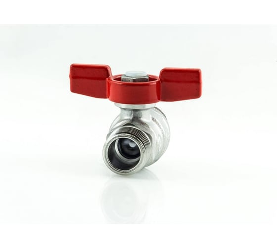 Шаровой кран Giacomini 1/2, НН, ручка-бабочка красная, хромированный R253D R253X003