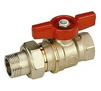 Шаровой полнопроходной кран Giacomini DADO с отводом 3/4x1 Н-В бабочка R919X006