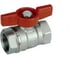 Шаровой кран Giacomini 1/4, ВВ, ручка-бабочка красная, хромированный R251D R251X001 1