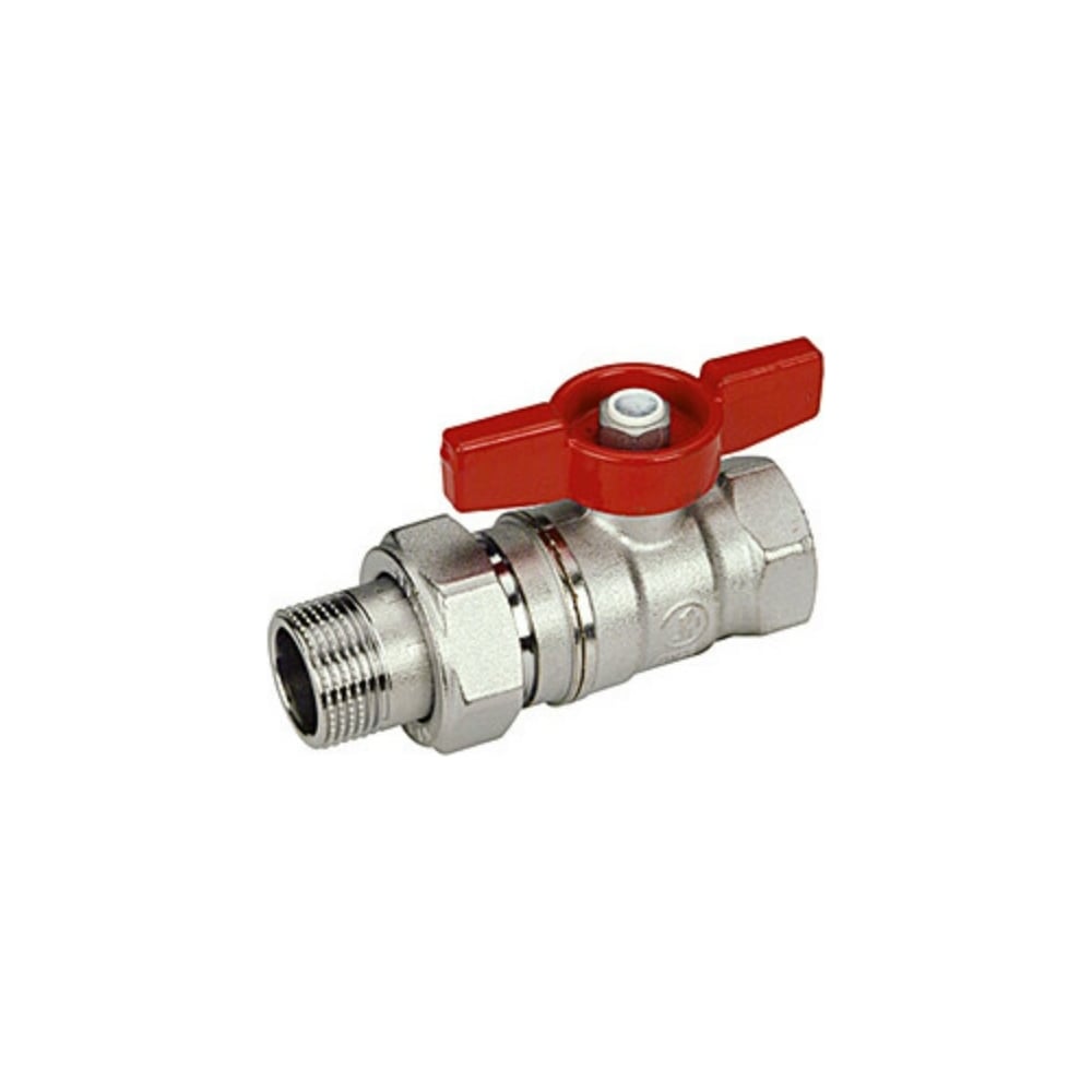 Шаровой кран Giacomini 1 1/4, 1 1/4, ВН, ручка-бабочка красная ...