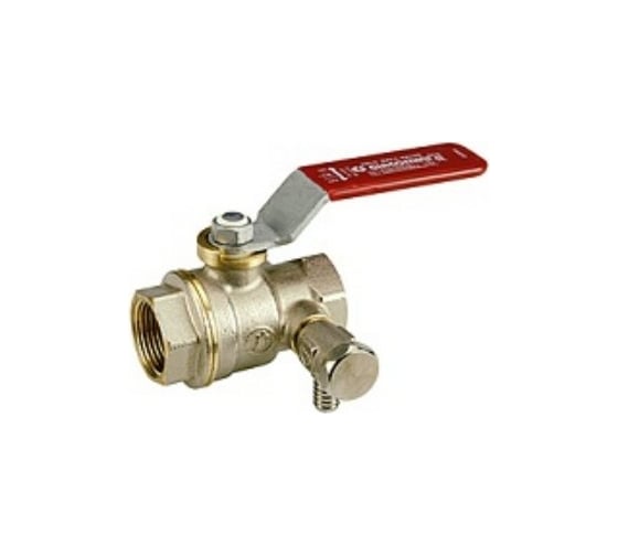 Шаровой кран Giacomini, DN 20, 3/4, со сливом, полнопроходной, с шаром, DADO, резьба внутренняя/внутренняя, никелированный R910SX004 1