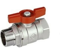 Шаровой кран Giacomini 1/4, ВН, ручка-бабочка красная, хромированный R254D R254X001