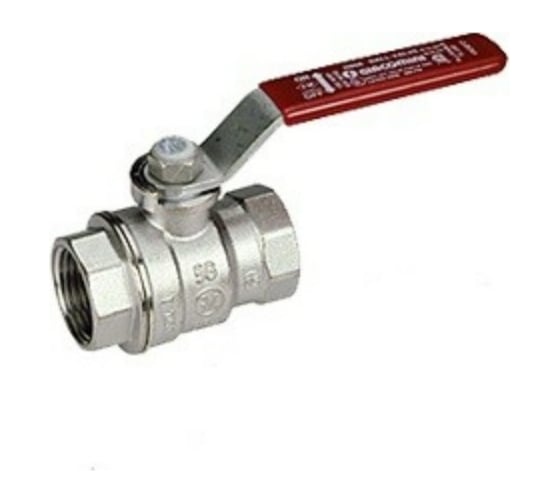 Шаровой кран Giacomini 2, ВВ, ручка-рычаг красный, хромированный R850 R850X028