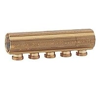 Коллектор распределительный 3/4x18/4, латунный Giacomini R551SY004