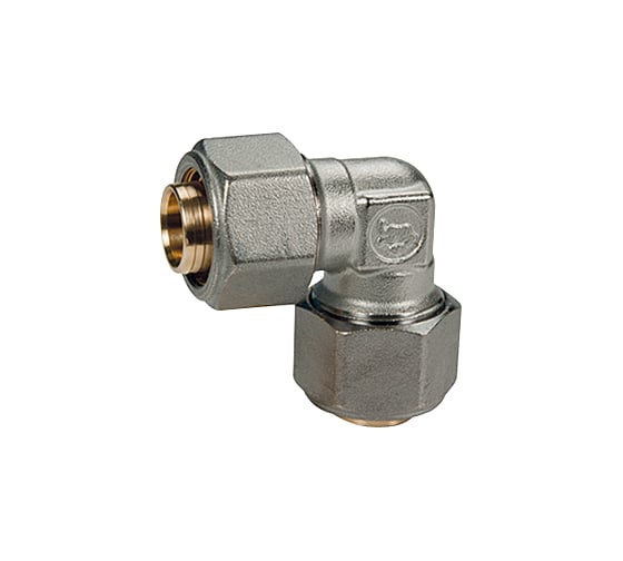 Угольник Giacomini 90, 20x2, латунь, с цанговым соединением, хромированный R561MX057