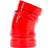 Короткое колено GROOVEX 22.5, 2 1/2", 76 мм, ДУ 65 мм KK2276