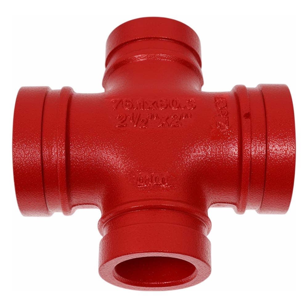 Переходная крестовина под муфту GROOVEX 2 1/2"x2", 76x60 мм, ДУ 65x50 ...