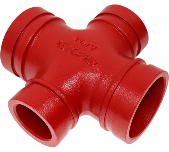 Переходная крестовина под муфту GROOVEX 2 1/2"x2", 76x60 мм, ДУ 65x50 мм KPM7660