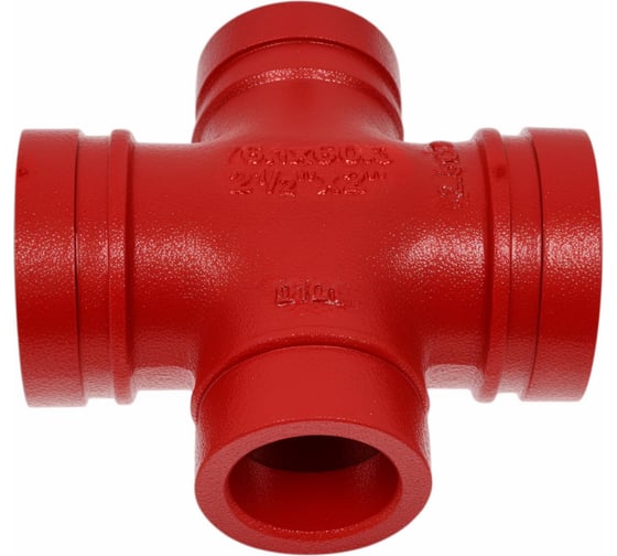 Переходная крестовина под муфту GROOVEX 2 1/2"x2", 76x60 мм, ДУ 65x50 мм KPM7660