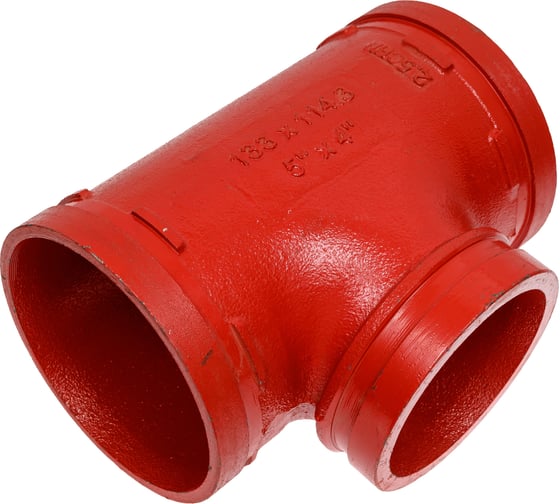 Переходной тройник под муфту GROOVEX 5"x4", 133x114 мм, ДУ 125x100 мм TPM133114