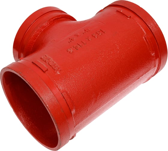 Переходной тройник под муфту GROOVEX 5"x4", 133x114 мм, ДУ 125x100 мм TPM133114