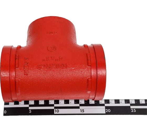 Переходной тройник под резьбу GROOVEX 4"x3", 108x89 мм, ДУ 100x80 мм TPR10889