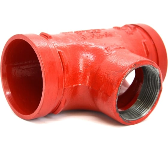 Переходной тройник под резьбу GROOVEX 3"x1 1/2", 89x48 мм, ДУ 80x40 мм TPR8948