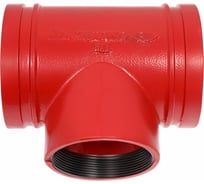 Переходной тройник под резьбу GROOVEX 4"x3", 114x89 мм, ДУ 100x80 мм TPR11489