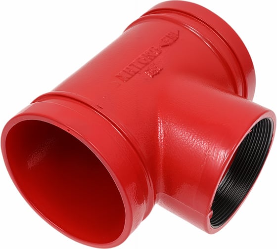 Переходной тройник под резьбу GROOVEX 4"x3", 114x89 мм, ДУ 100x80 мм TPR11489