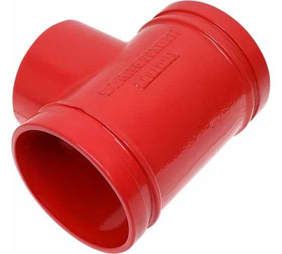 Переходной тройник под резьбу GROOVEX 4"x3", 114x89 мм, ДУ 100x80 мм TPR11489