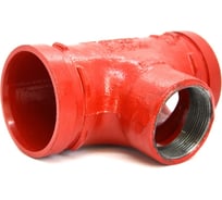 Переходной тройник под резьбу GROOVEX 4"x2 1/2", 114x76 мм, ДУ 100x65 мм TPR11476