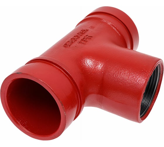 Переходной тройник под резьбу GROOVEX 2"x1 1/2", 60x48 мм, ДУ 50x40 мм TPR6048