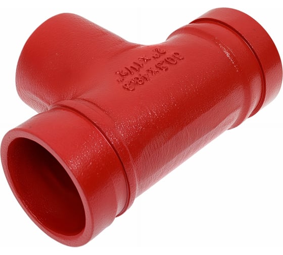 Переходной тройник под резьбу GROOVEX 2"x1 1/2", 60x48 мм, ДУ 50x40 мм TPR6048