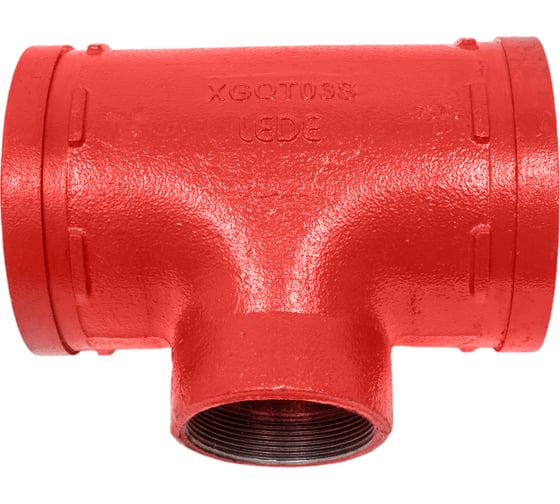 Переходной тройник под резьбу GROOVEX 5"x2 1/2", 133x76 мм, ДУ 125x65 мм TPR13376