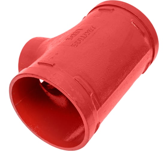 Переходной тройник под резьбу GROOVEX 5"x2 1/2", 133x76 мм, ДУ 125x65 мм TPR13376
