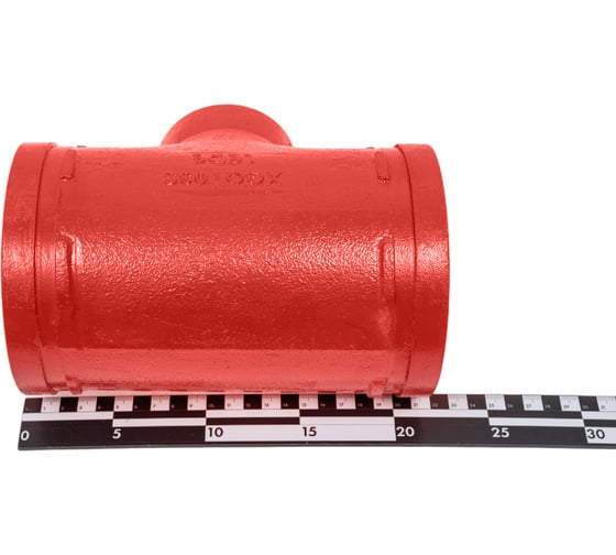 Переходной тройник под резьбу GROOVEX 5"x2 1/2", 133x76 мм, ДУ 125x65 мм TPR13376