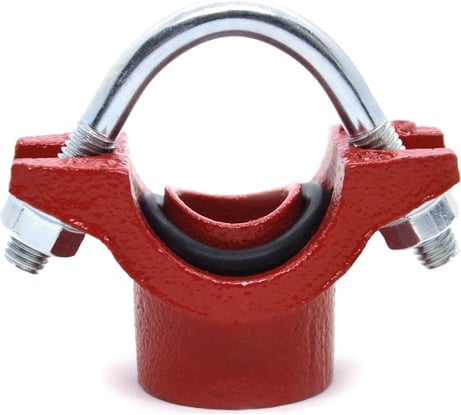 Резьбовой хомут GROOVEX седелка с U-образной скобой 30мм 2"x1" 60x34мм ДУ 50x25мм XPC6034