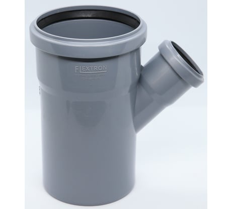 Тройник Flextron D 110 мм на D 50 мм 45 градусов, для внутренней канализации 140107