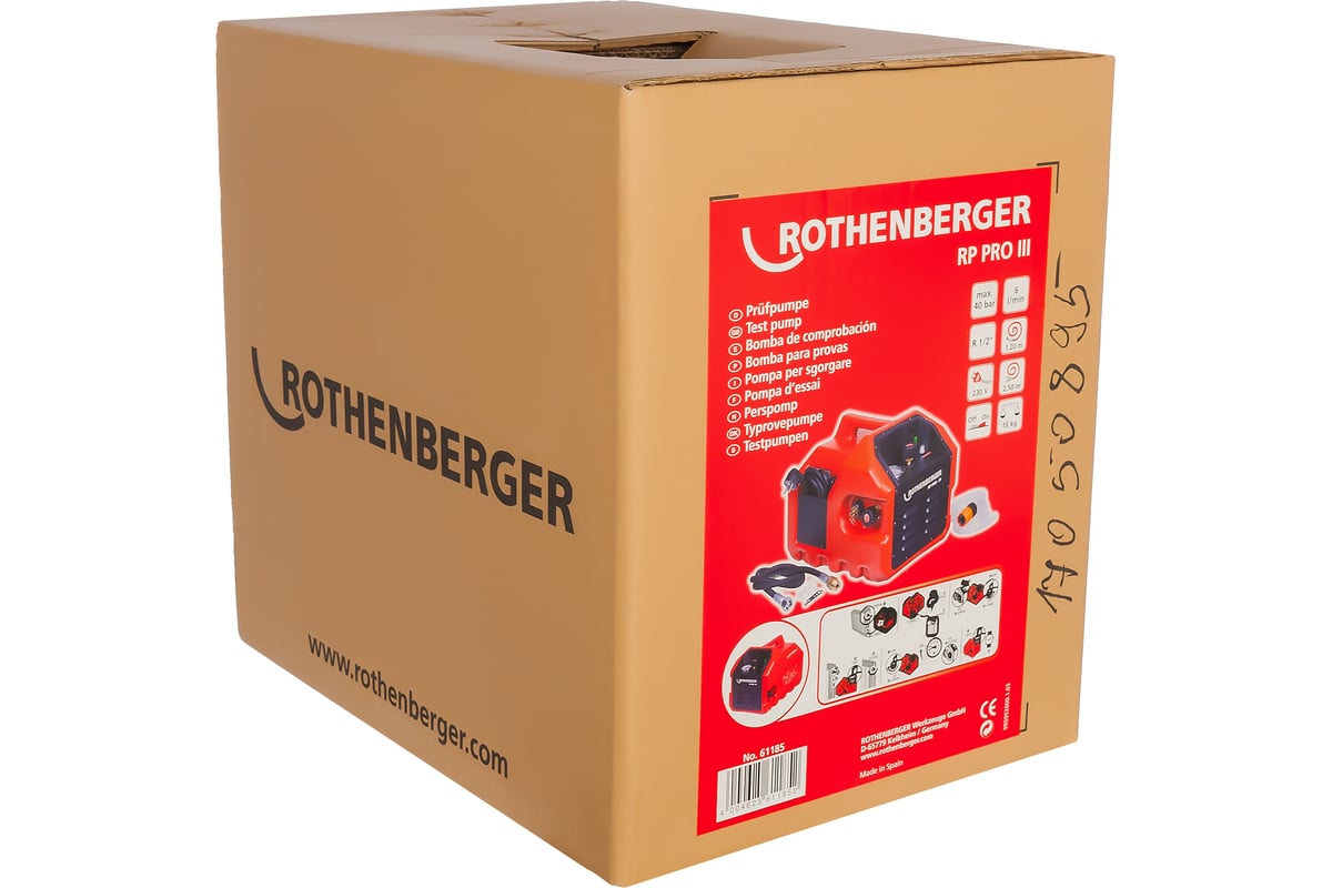 Электрический насос для опрессовки трубопроводных систем Rothenberger ...