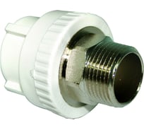 Муфта с наружной резьбой RIIFO Alba PP-R/латунь, 50-1 1/2"НР, белая 1100046805