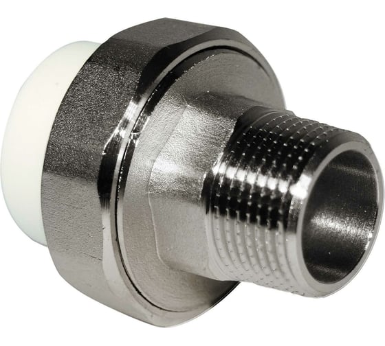 Разъёмная муфта с наружной резьбой RIIFO Alba PP-R/латунь, 20-1/2"НР, белая 1100047295