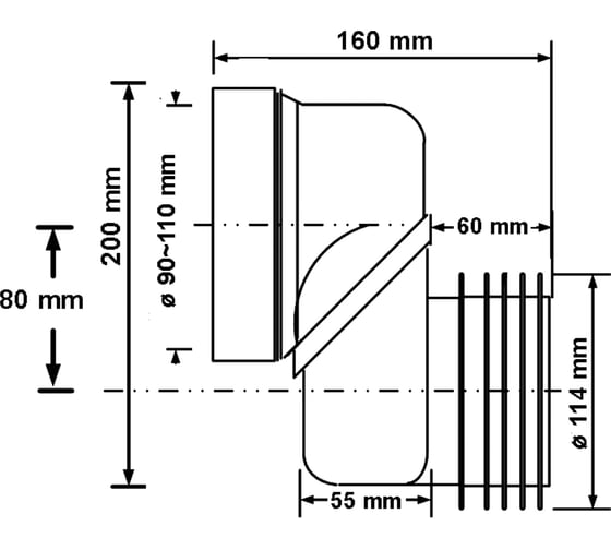Эксцентрик McAlpine пласт. ф110 (с 80мм. смещением) MRWCLO-8