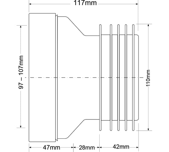 Фановая труба McAlpine прямая-120 мм MRWC1