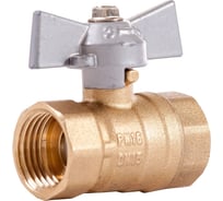Шаровой латунный кран ЭКО НОМ (3/4) FF  Quality, бабочка КШЛ16-FF-3/4-Б (Q)