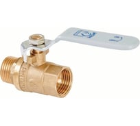 Шаровой латунный кран ЭКО НОМ 3/4 FM, ручка (рычаг) сталь КШЛ16-FМ-3/4-РС