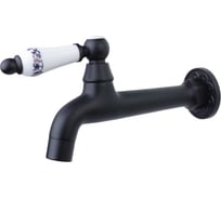 Сливной кран BRONZE DE LUXE длинный, черный, насадка-рассекатель 13262/1