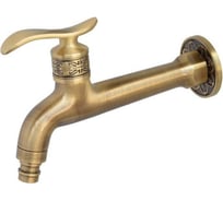 Сливной кран BRONZE DE LUXE длинный, насадка под шланг 21598/2