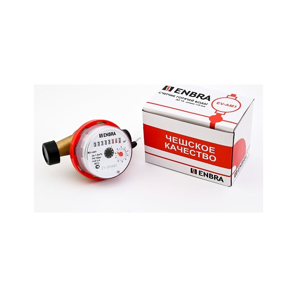 Счётчик учёта горячей воды Энбра EV-AM1 L110 D15 B без сгонов ...