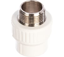 Комбинированная муфта Энкор PPRC ф 25 ммх 3/4 белая 45274