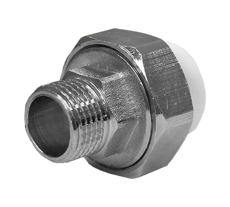 Разъемная муфта FD-plast PPRC 20ммх1/2" НР белая 76949