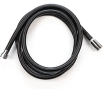 Шланг для душа, смесителя, лейки TUBOFLEX ПВХ, армированный, 1,75 м, черный матовый, с хромированной гайкой ШДПВХTF175ЧМХГ