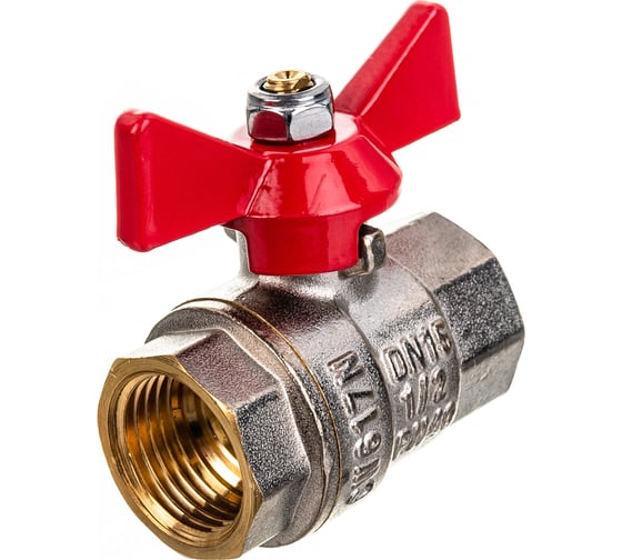 Шаровой кран Valtec Base рукоятка бабочка 1/2" внутренняя-внутренняя VT.217.N.04